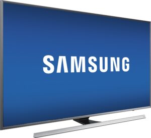 Samsung UN65JU7100F 4K Smart TV in a living room setting