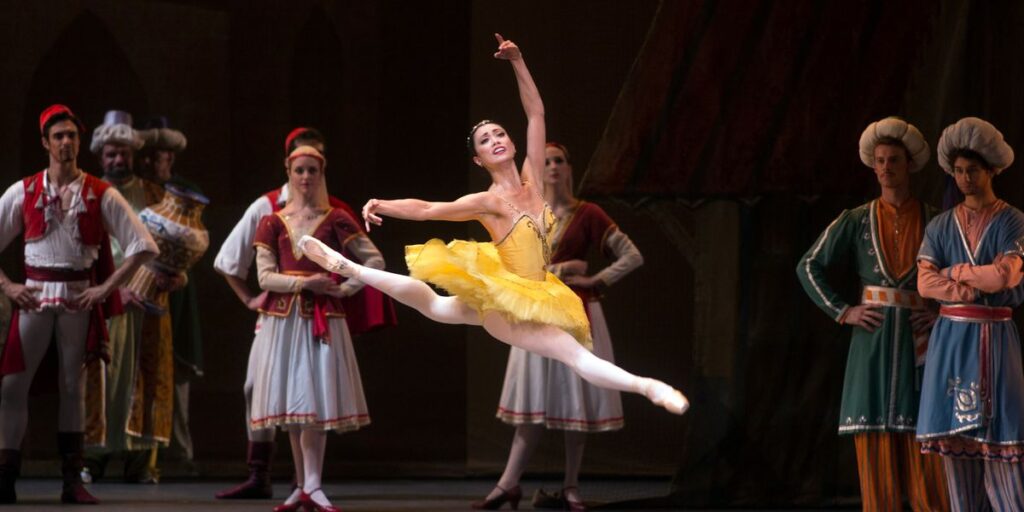 Giselle ballet performance with dancers on stage