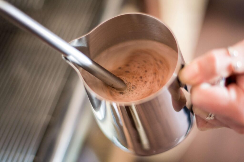 hot chocolate with a breville milk frother